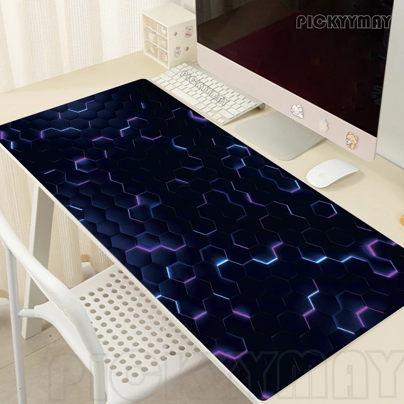 Hexagon Mouse Pads Gaming Mousepad Gamer Mouse Mat Keyboard Mats Desk Pad Geometric Mousepads XXL 90x40cm For Computer