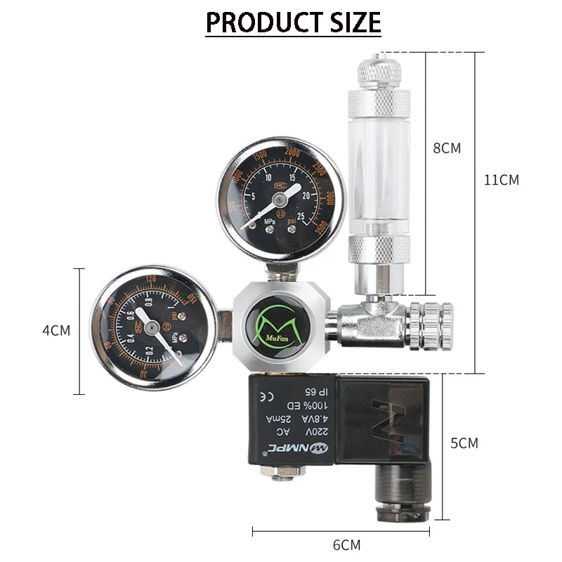 DIY Aquarium CO2 Regulator Magnetic Solenoid Kit Check Valve Fish Tank Accessories CO2 Control System Reactor Generator Set