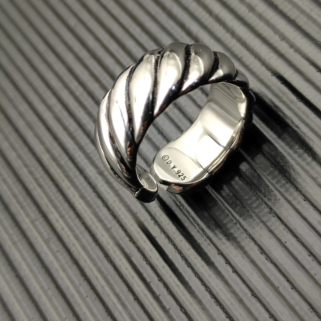 S925 серебро новое серебряное спиральное кольцо с бриллиантами нейтральное модное индивидуальное простое темпераментное трендовое ретро роскошные ювелирные изделия