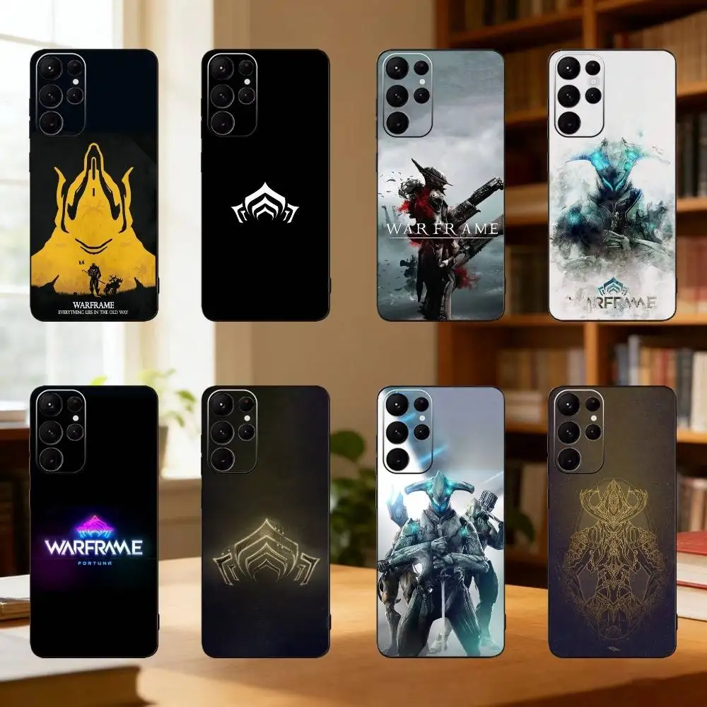 

Video Game W-Warframe Phone Case For Samsung S25,24,23,22,30,21,10,9,Ultra,Plus,Lite Soft Black Case