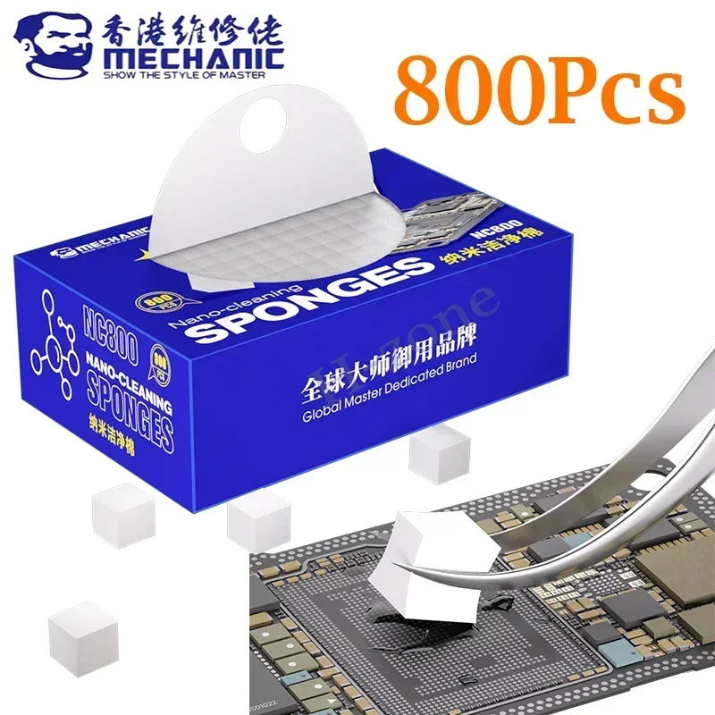 ميكانيكي NC800 نانو سبونج تنظيف لا بقايا شاشة الهاتف PCB اللوحة الزجاج الخلفي كاميرا لحام الجريان النفط الإطار أداة نظيفة