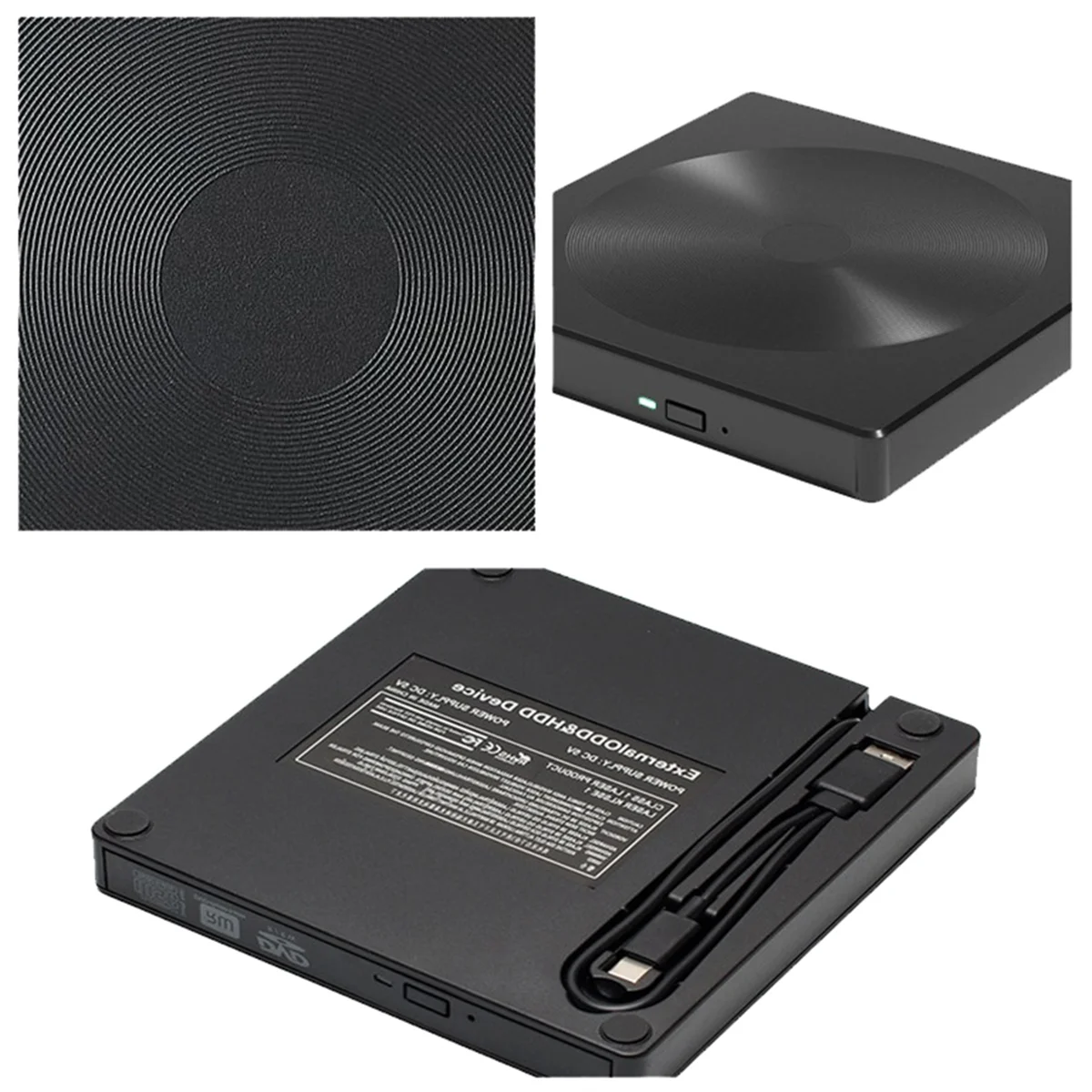 Type/USB-C USB3.0 DVD Burner External Portable Mobile Laptop External