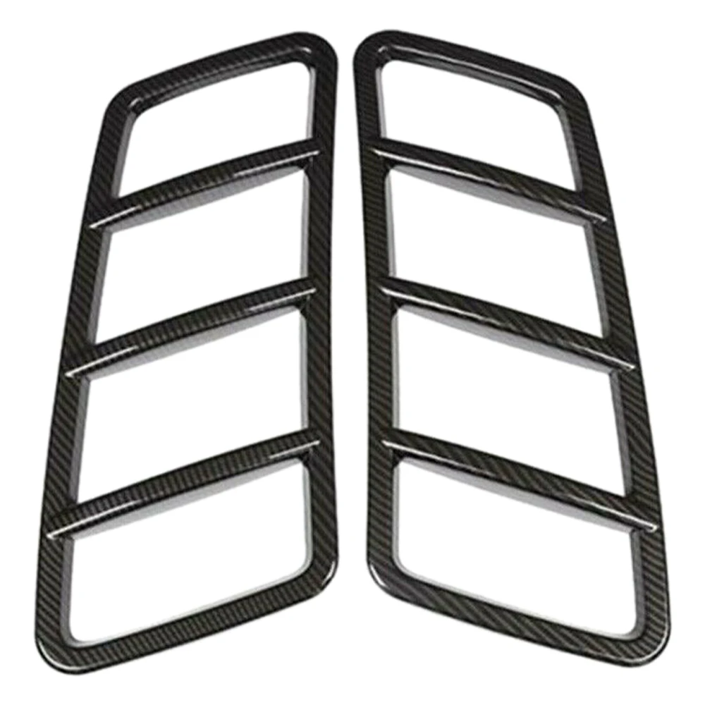 

2X Carbon Fiber Black Hood Engine Air Vent Cover Trim for Mercedes Benz ML W166 2012-2015 GL X166