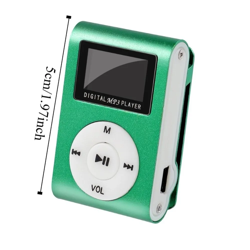 Lossless Sound Portable Mini MP3 Player with LCD Screen Metal Clip USB MP3 Music Players Card Slot Support SD TF Student Walkman