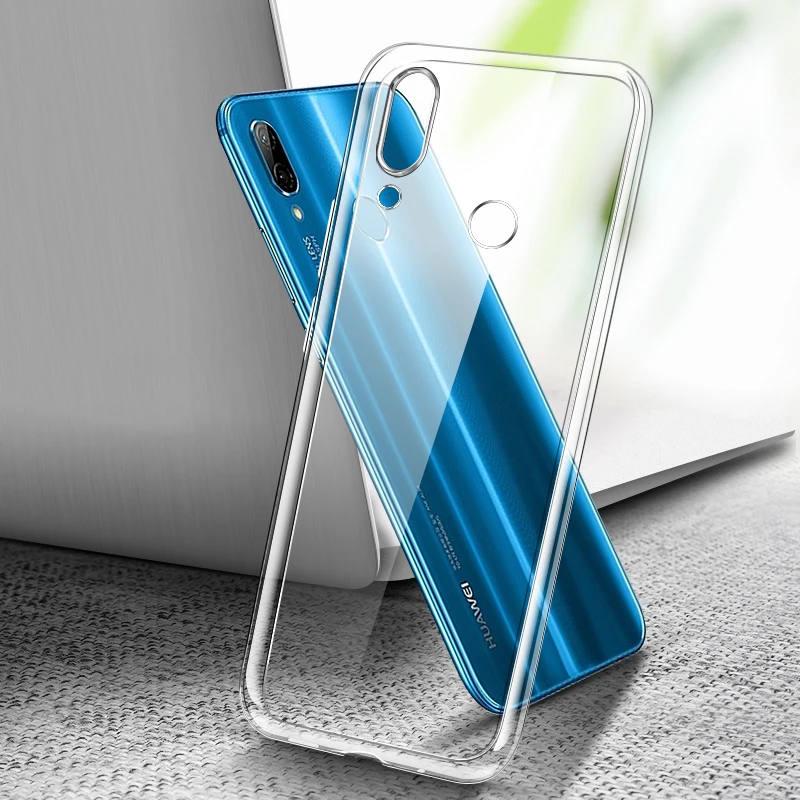 Transparent Phone Cases for Huawei Nova 3 i E S P Smart Plus Lite 2018 Soft TPU Silicone Back Cover Nova3 3i 3E Nova3i Clear Bag