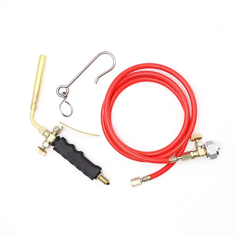 High Temperature Welding Torches Dual Switch Propane Butane Gas Welding Gun With 1.6m/5.3ft Control Valve Self-closing Air Hose