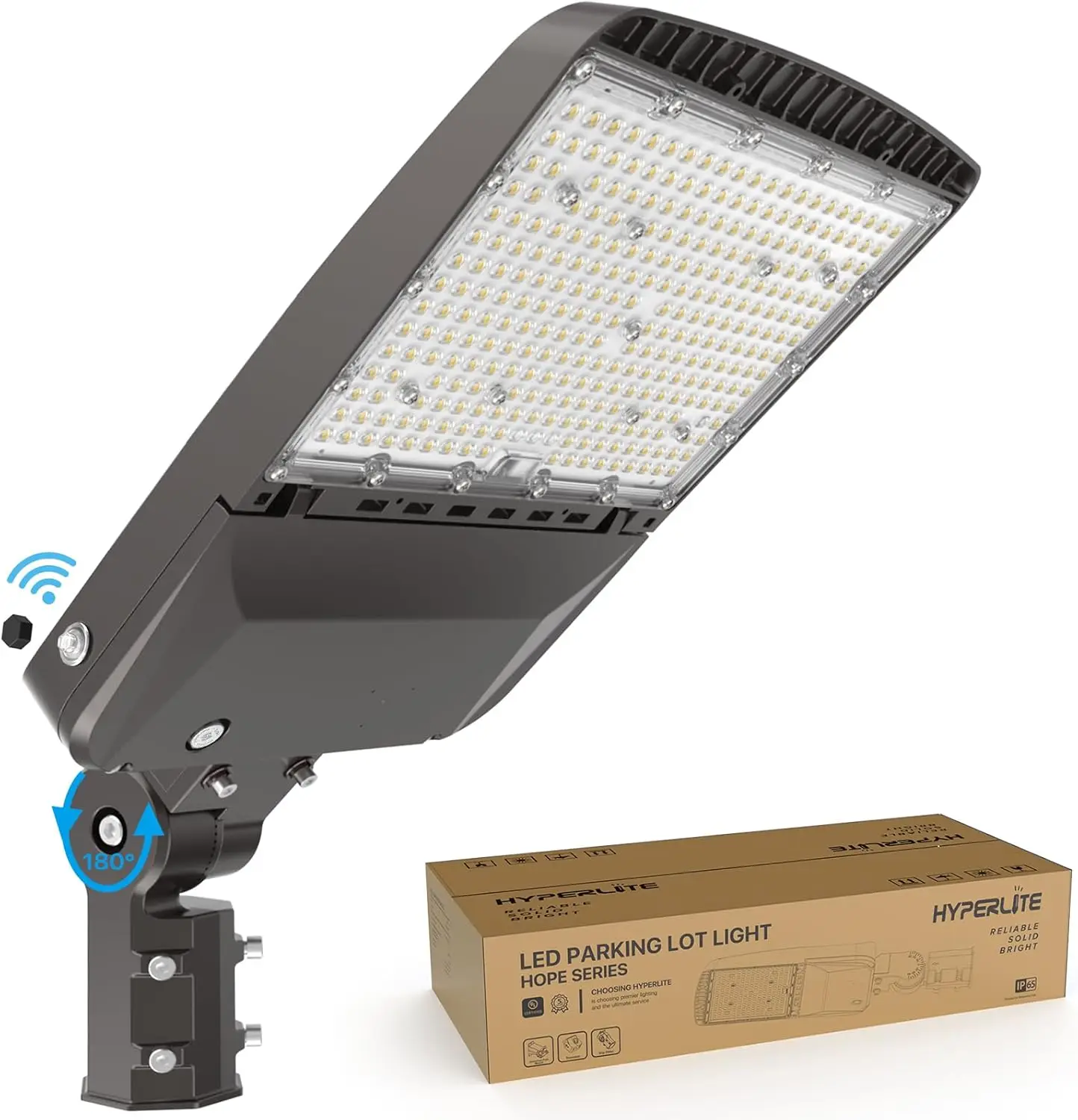 

150W LED Parking Lot Light, UL Certified IP65, 5000K 25,500lm Equivalent to 600W HPS/HID, Adjustable Mounting