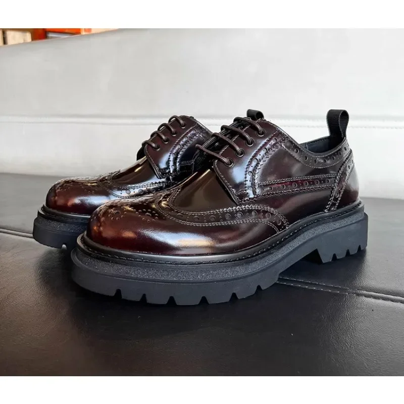 

Luxury Design Men Derby Shoes British High-end Office Casual Business Dress Shoes Genuine Leather Fashion Wedding Shoes