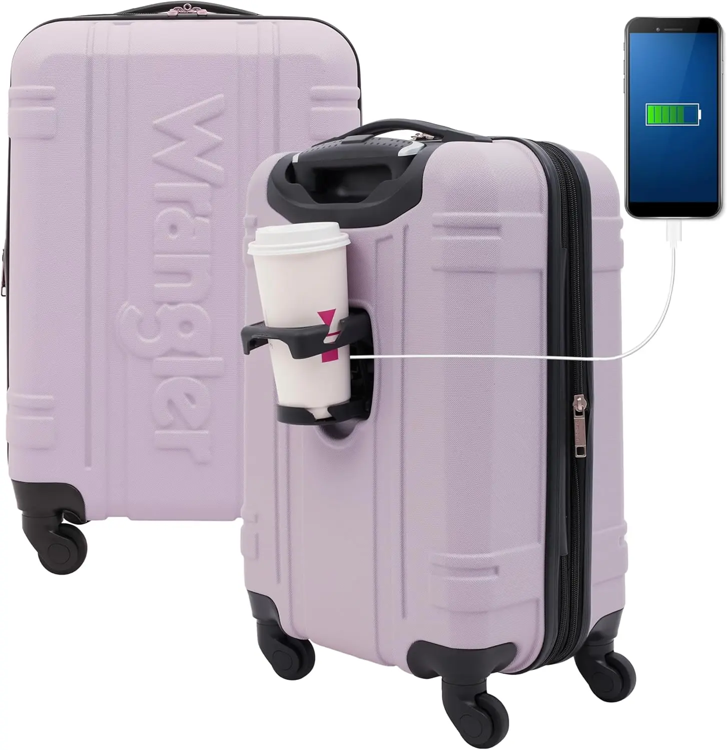 

20" Astral Hardside Carry-On Luggage in Lilac, Lightweight and Durable for Easy Travel
