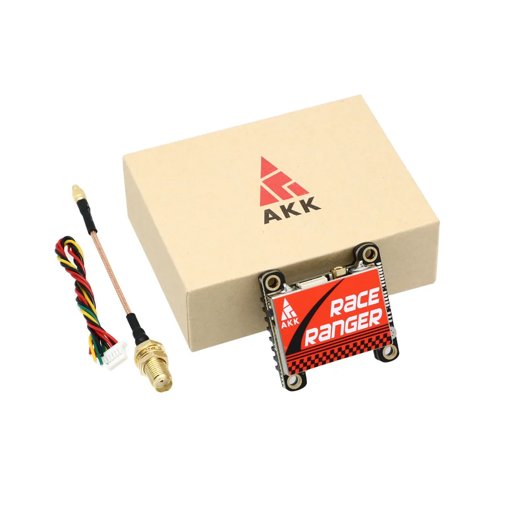 AKK Race Ranger Smart Audio 200mW/400mW/800mW/1600mW Power Switchable FPV Transmitter w/ SMA Adapter for RC Drone Airplane Model