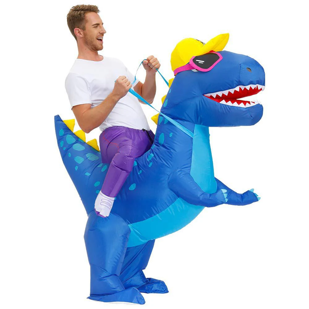 JYZCOS T REX Inflatable Dinosaur Costume Cartoon Animal Cosplay Fancy Dress Adult Birthday Pary Costumes Halloween Costumes