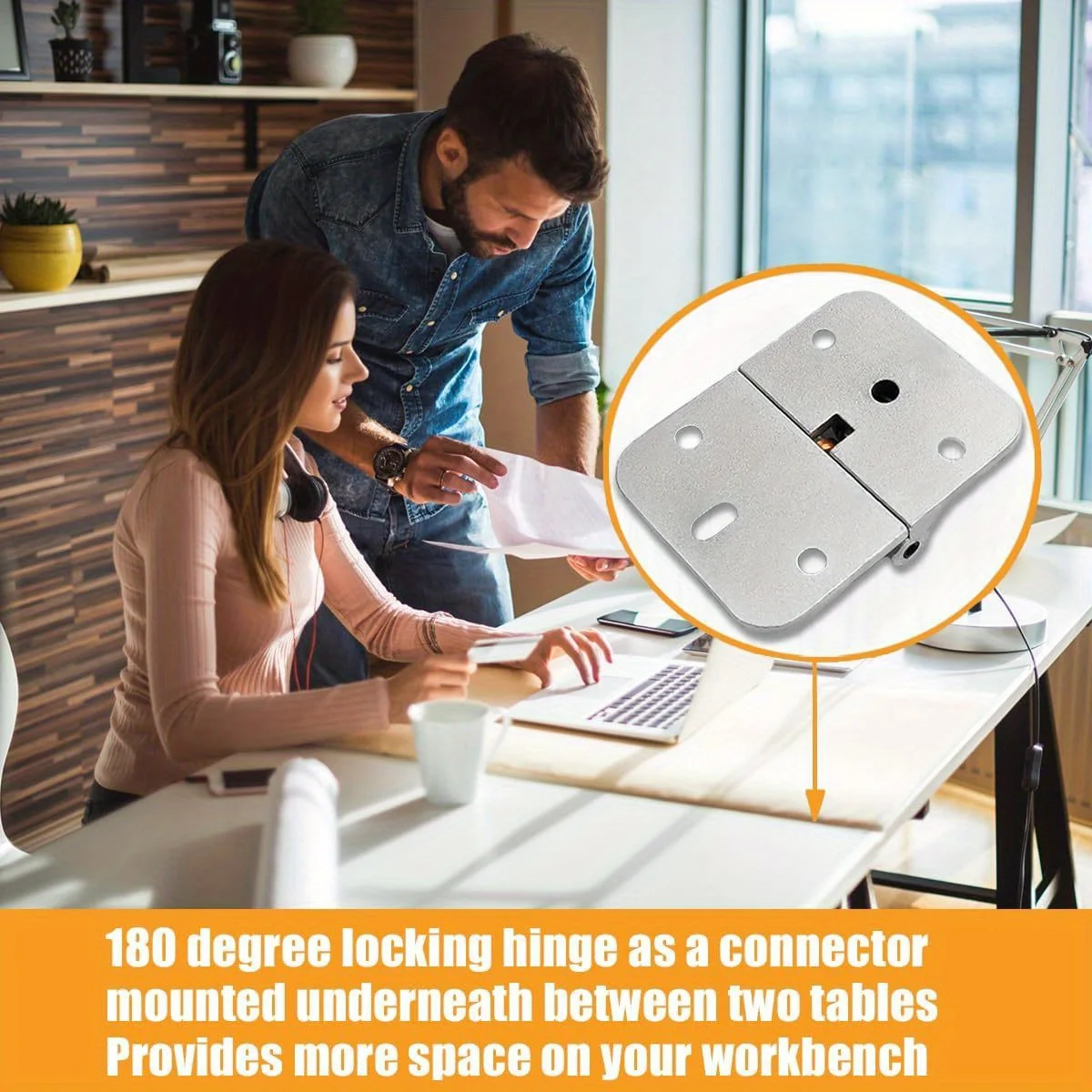 Zinc Alloy Locking Hinges, Adjustable Locking Hinge 180 Degree, Drop Leaf Table Hinges, with Copper Parts Torque Hinges