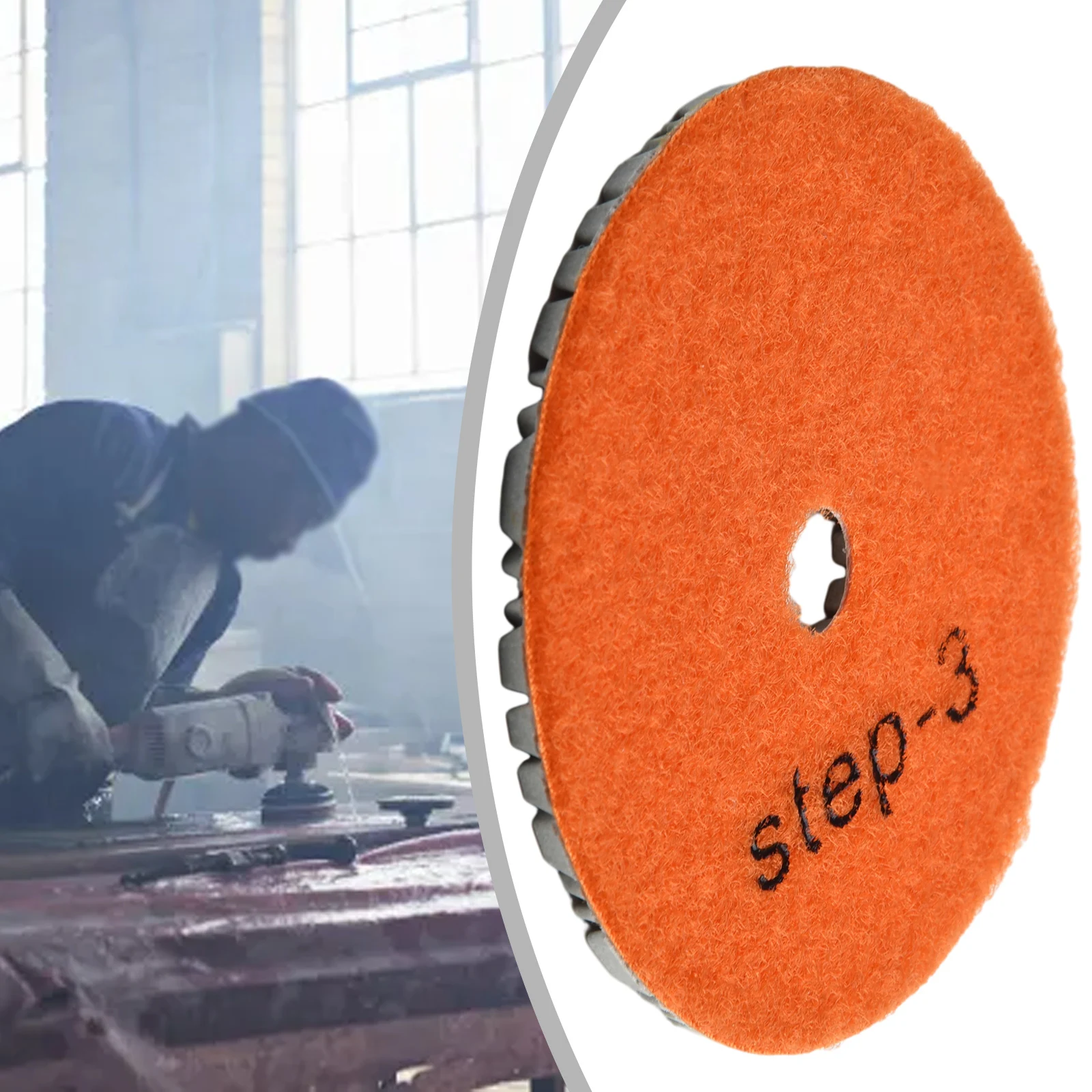 4 Inch 100mm Emery Polishing Pads Dry/Wet Sanding Disc For Granite Concrete Stone Marble Polishing Power Tool Accessories