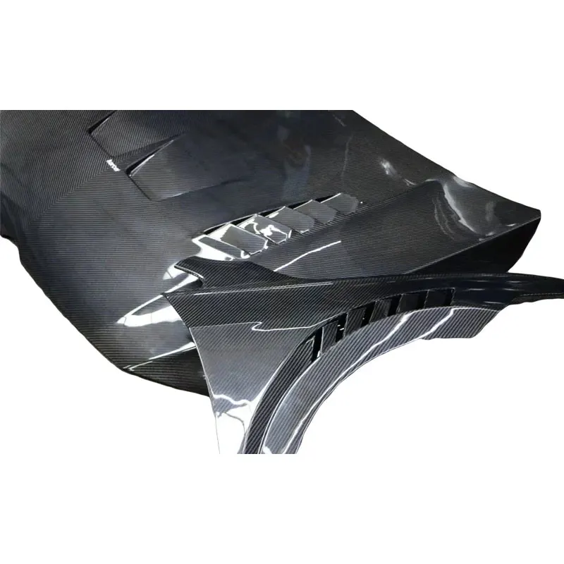 غطاء محرك السيارة من ألياف الكربون لعام 2020 + Golf8 GTI Style VW MK8 مسامير بونيه أمامية ملحقات أغطية محرك الجولف 8 #6