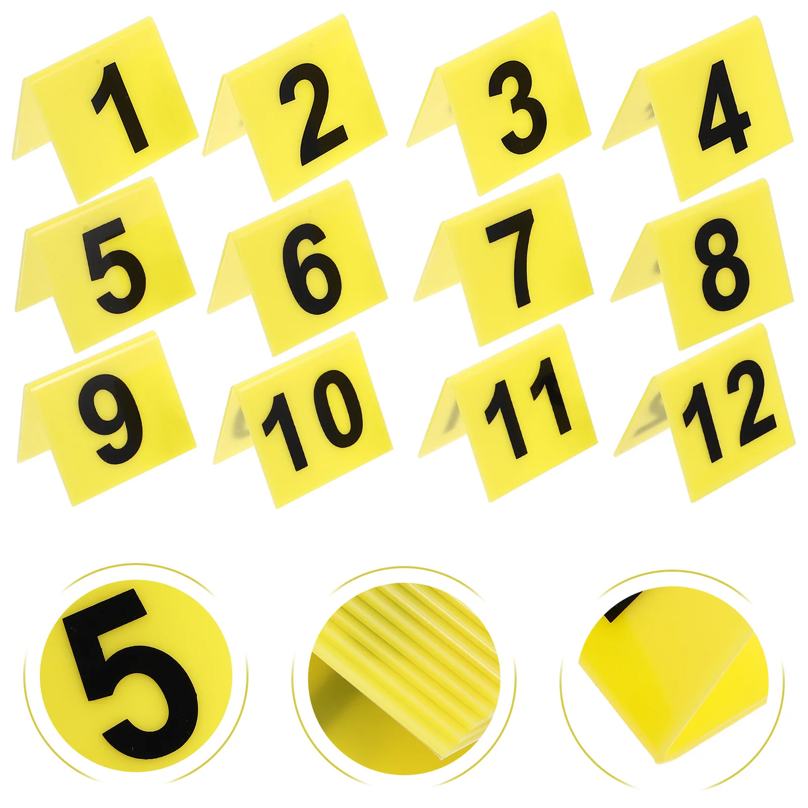 

12Pcs V-Shaped Number Markers Acrylic Crime Scenes Props Detective Party Supplies Halloween Game Decorations Mystery Event