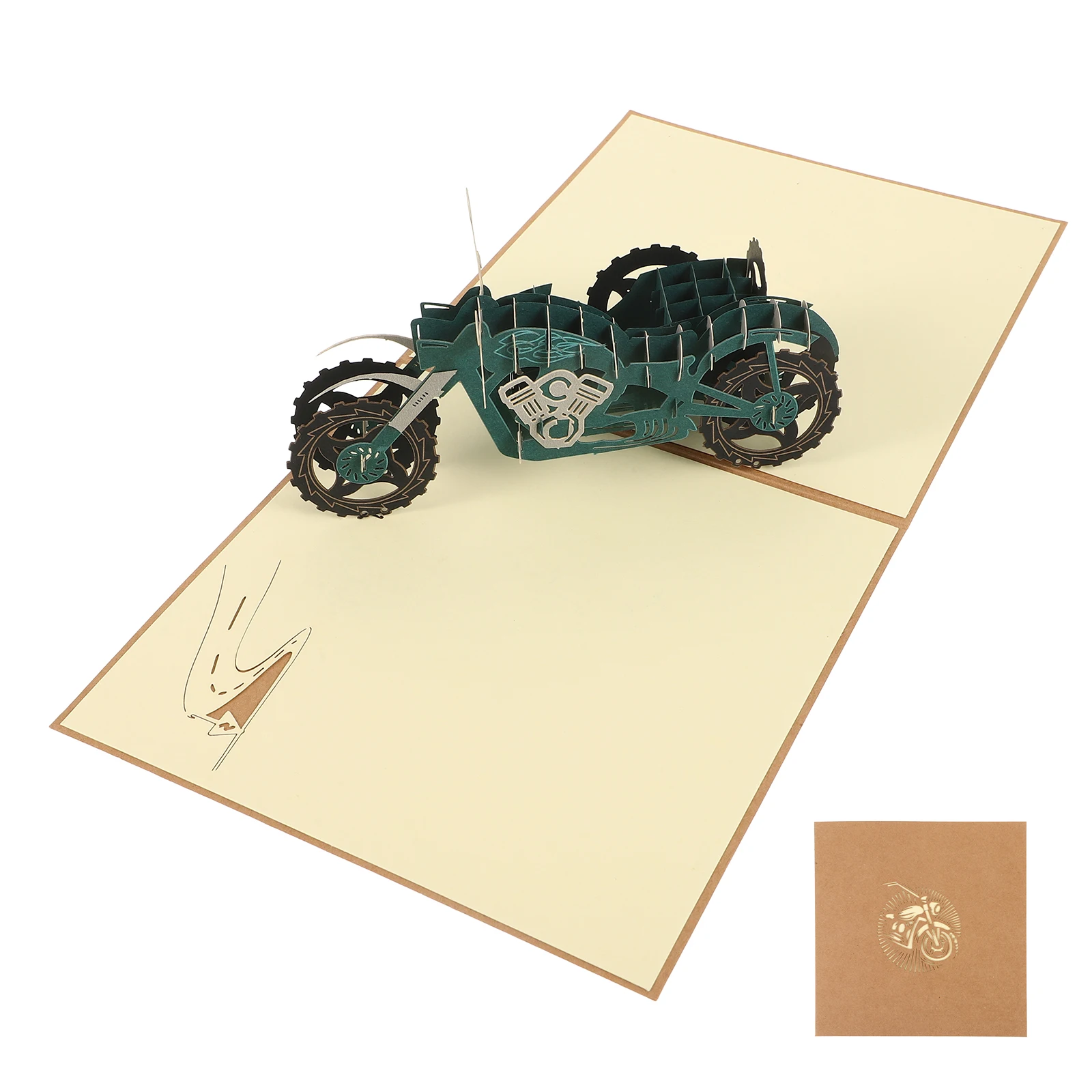 

3D Motorcycle Greeting Unique Birthday For Men Fathers Day Happy Birthday For Him Motorcycle-Themed Anniversary Graduation