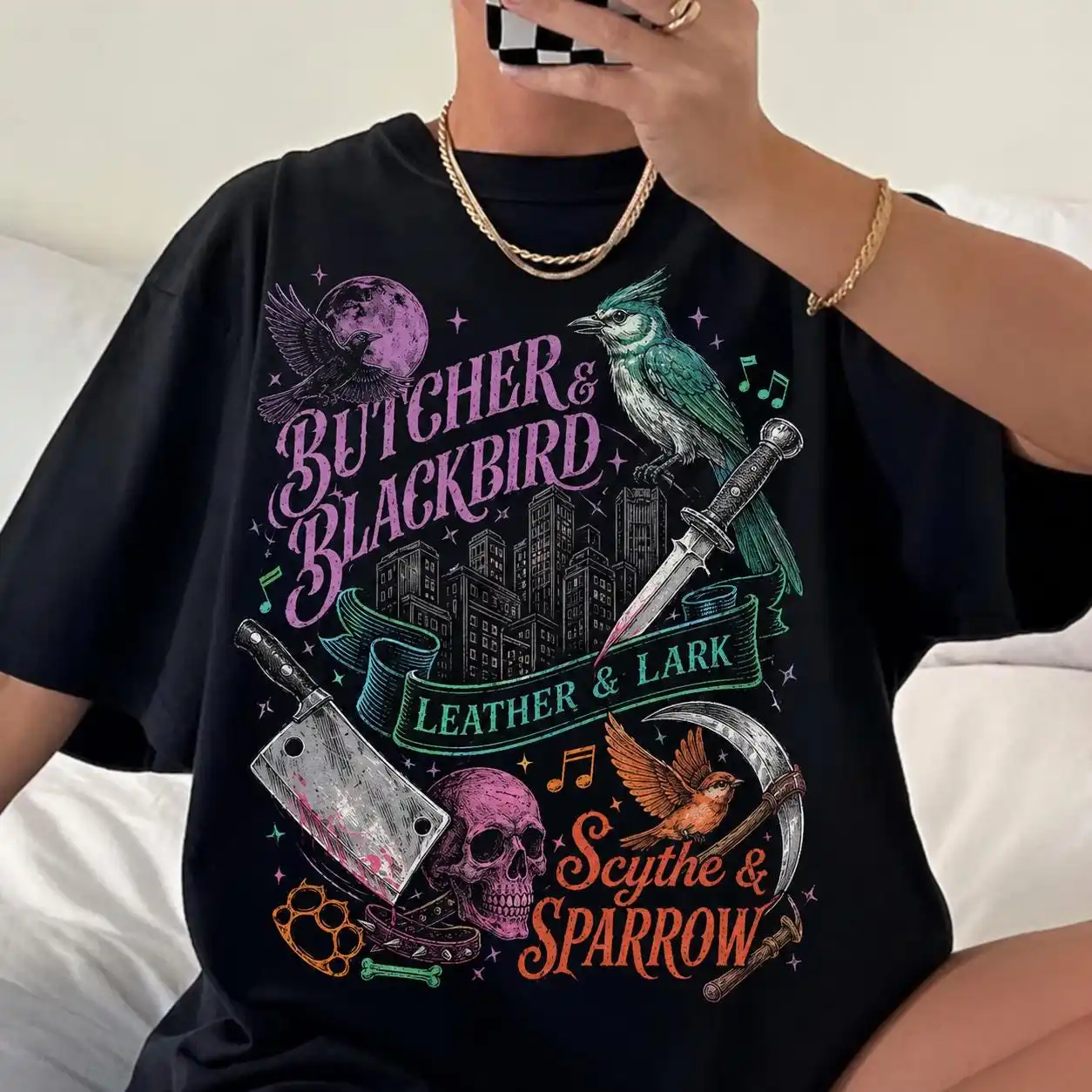 Camiseta de la serie de libros Dark Romance, camiseta Butcher Blackbird Leather and Lark, regalo para amantes de los libros de Brynne Weaver Spicy Romance