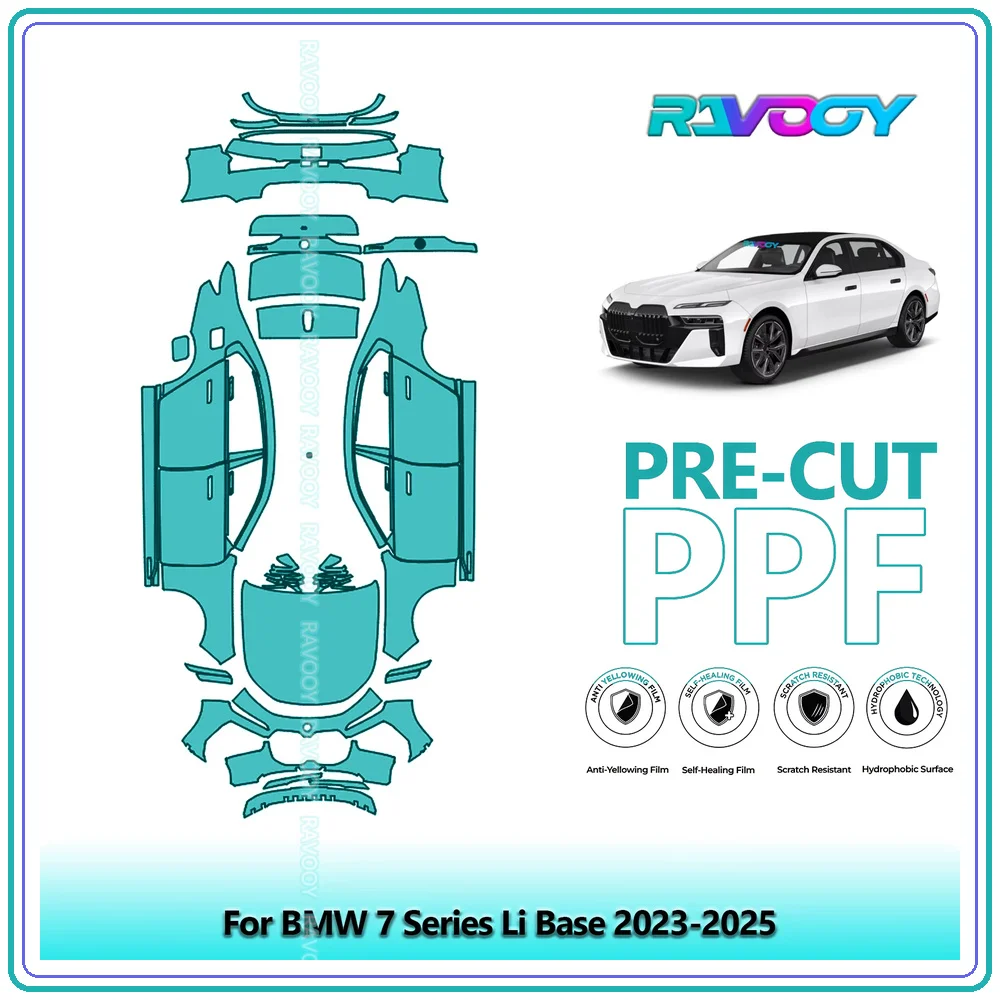 For BMW 7 Series Li Base 2023-2026 8.5Mil Precut TPU Paint Protection Film PPF Full Body Kit Clear Bra Stone Guard EU UK