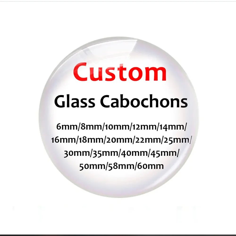 

Custom Round Photo Glass Cabochons Personalized Handwriting Graphic Demo Flat Back Jewelry Making Finding Cameo Accessories