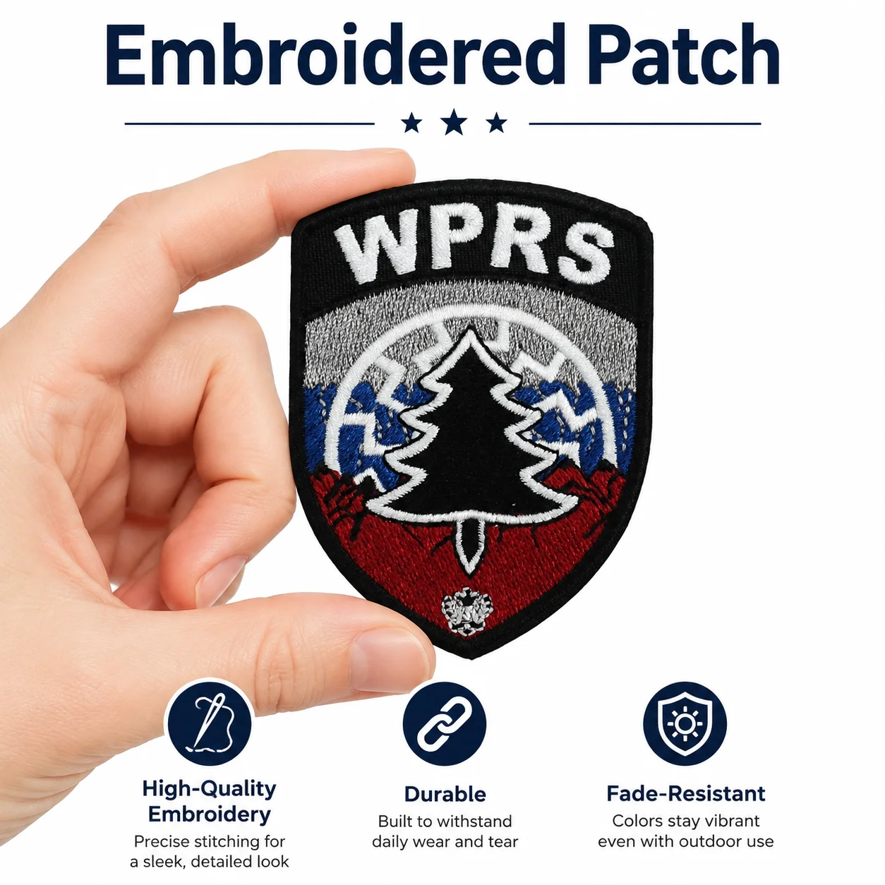 ВПРС Embroidered Patch Tactical Morale Badge Hook and Loop for Clothes Backpacks Hats & Everything