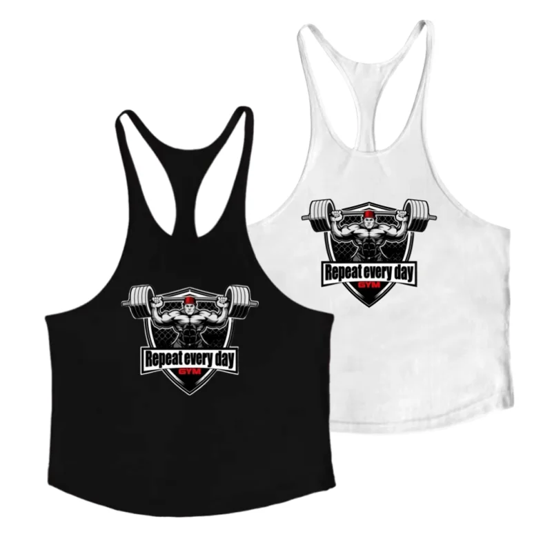 

Мужской спортивный жилет-стрингер, дышащая спинка для фитнеса с тонкими бретелями, майка без рук для интенсивных сеансов по бодибилдингу