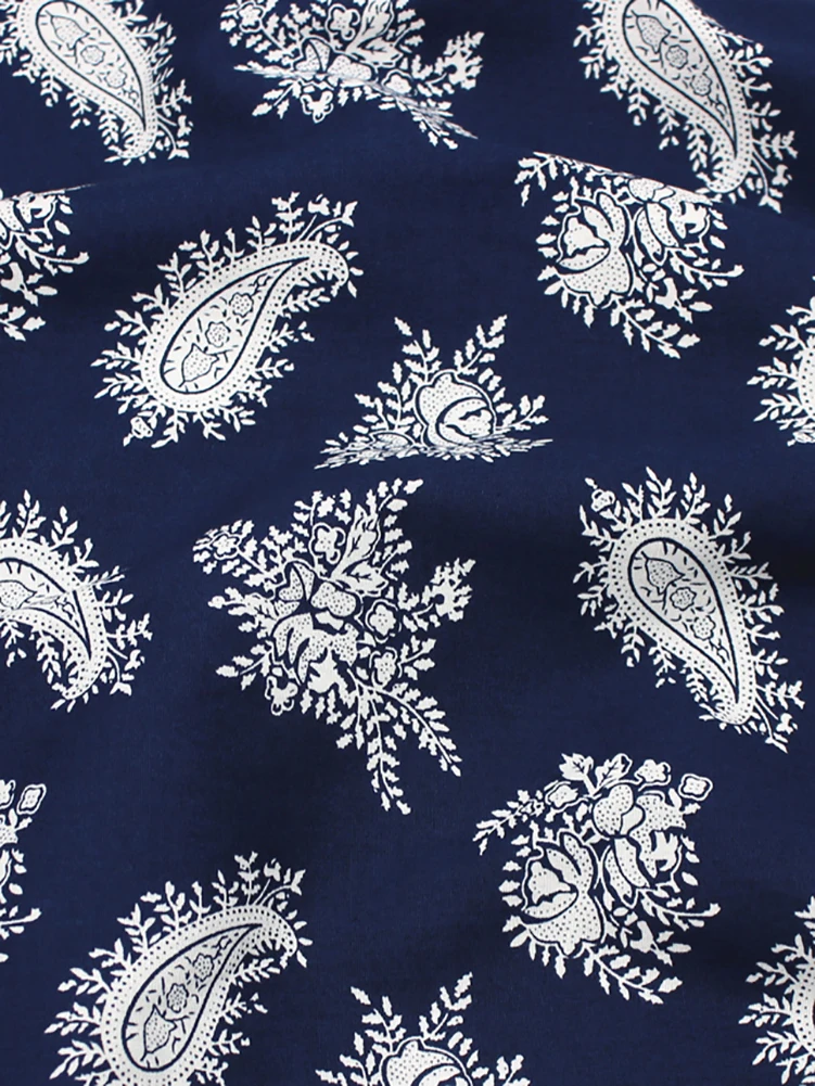 Paisley Fabric Retro Ethnic Cashew Flower Cotton Printed Pure Cotton Floral Plain Cotton Clothing Shirt Thin Fabric