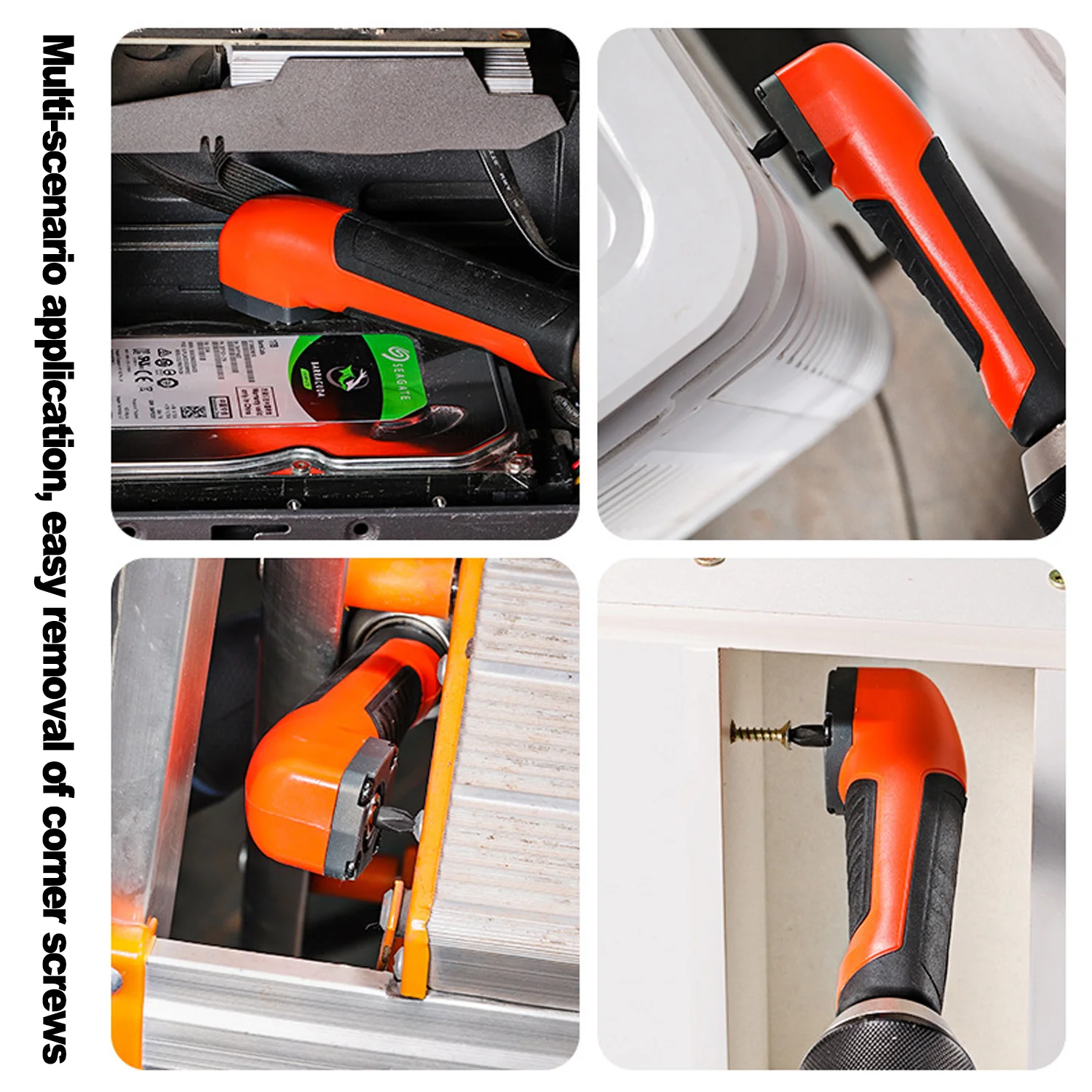 Attacco ad angolo retto Cacciavite elettrico Riparazione Dispositivo angolare da 90 gradi Adattatore per presa per cacciavite Adattatore angolare per punta da trapano