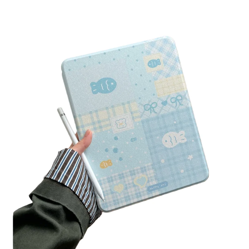 

Cartoon Fish Rotating Bracket Pen Slot Tablet Case For Huawei MatePad Pro 11 SE Air 11.5in 11.5S 2024 2023 2022 Full Cover