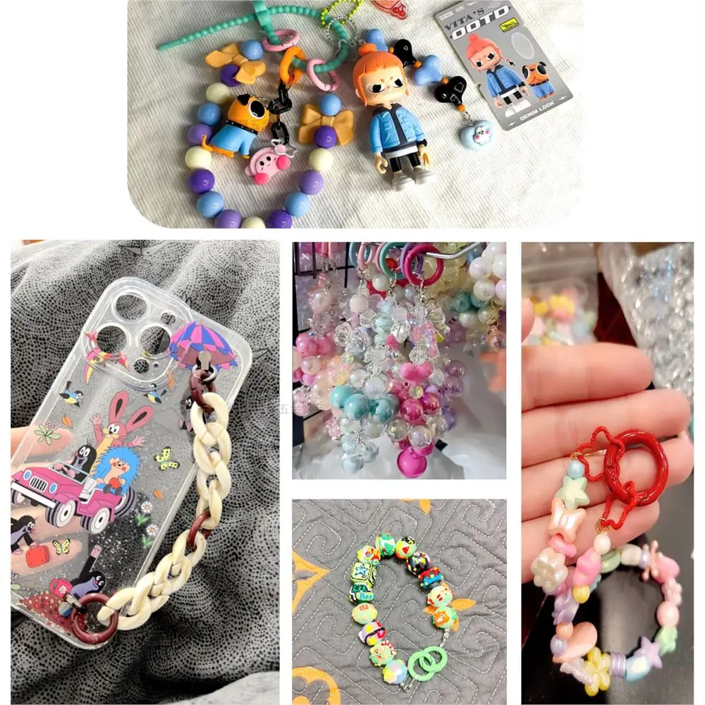10pcs Color O Ring Spring Clasps Round Alloy Key Ring Openable Spring Buckle Hook For DIY Connector Jewelry Accessories