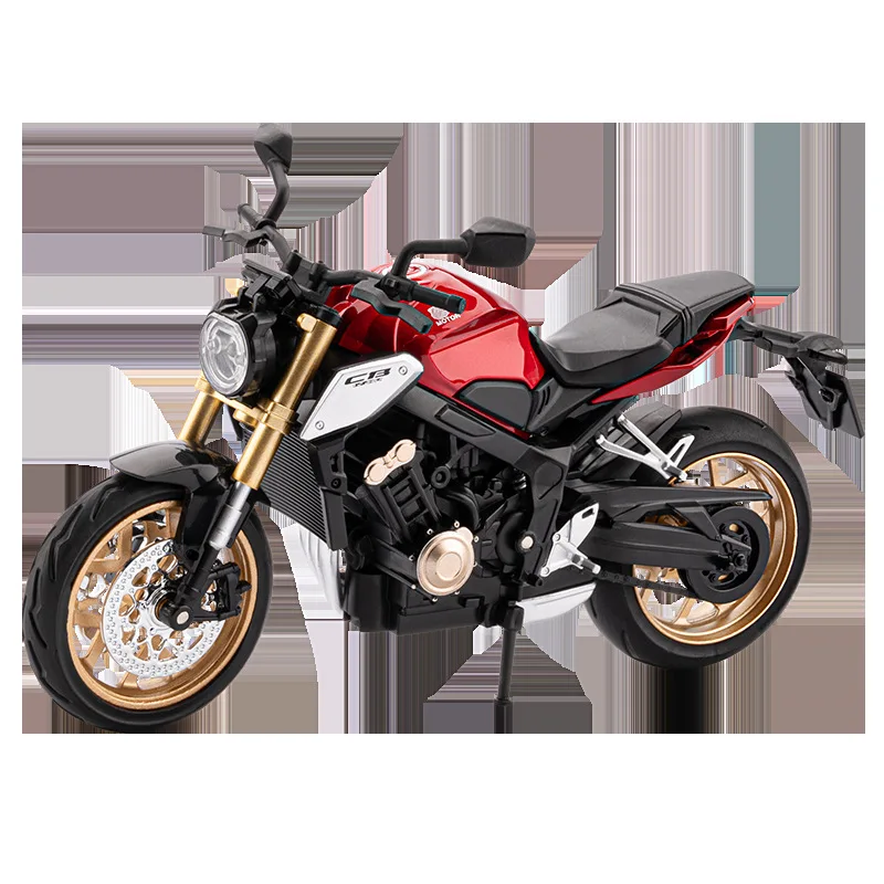 โมเดลรถมอเตอร์ไซค์โลหะผสม CB650 อัตราส่วน 1:12 ของเล่นประกอบแบบจำลอง ของขวัญวันเกิดสำหรับเด็ก ของสะสมระดับสูง