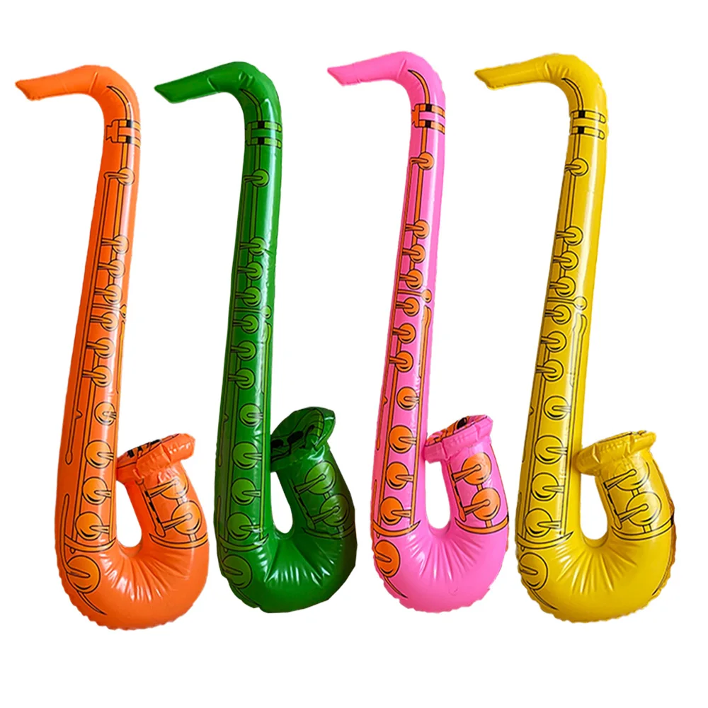 Inflatable Saxophone Balloons Kids Birthday Party Decorations 80s 90s  Music Themed Rock and Roll Party Supplies