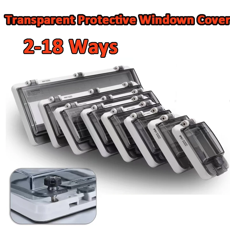 Waterproof Protective Window Cover 2-18 Ways Switch Cover Electrical Transparent Cover Circuit Breaker Circuit Distribution Lid