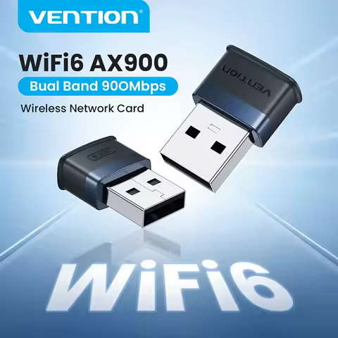 Vention WiFi 6 USB Adapter AX900 Wireless Network Card Dual Band 2.4GHz 5GHz Dongle Antenna USB Wifi for Windows PC Laptop 11 10
