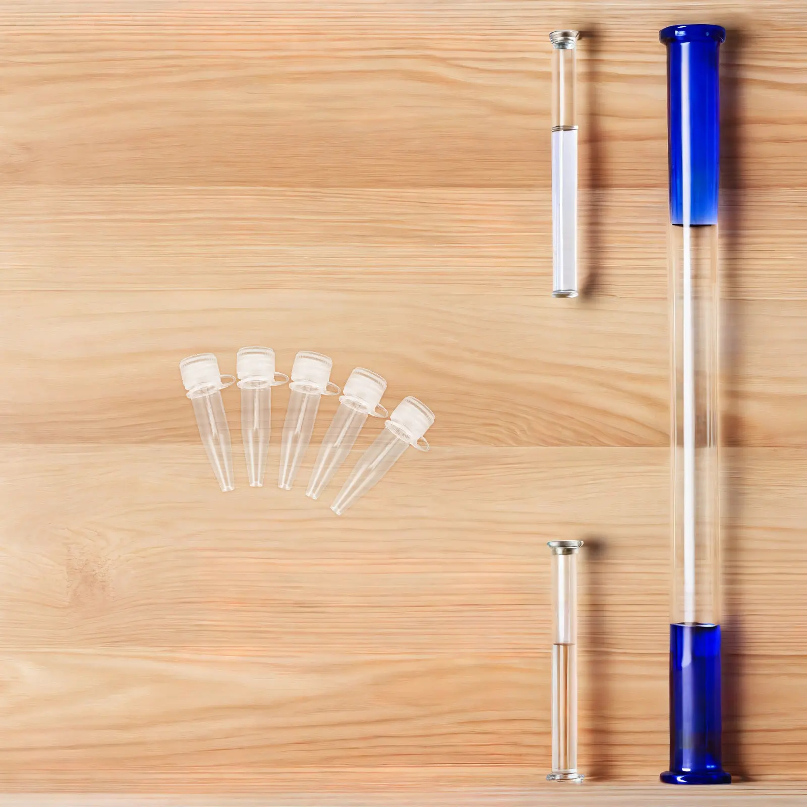 50Pcs Clear Centrifuge Tubes Polypropylene Graduated Screw Cap Conical Bottom Laboratory Sample Storage Transparent Test Tubes