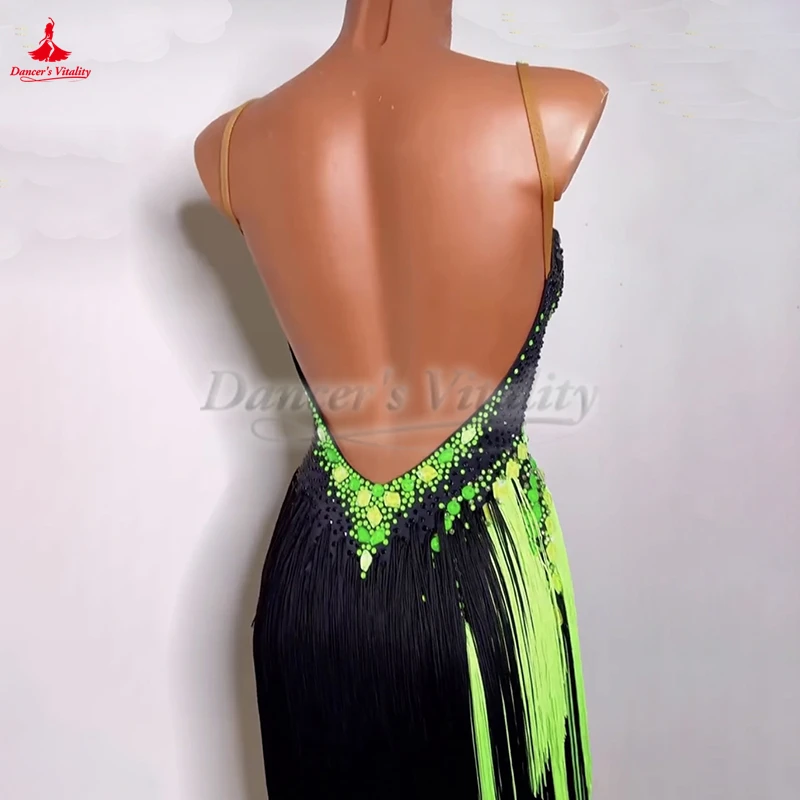 Adulto Chacha Samba Rumba Competizione e prestazioni Abbigliamento professionale Bambino Abiti da esame di livello di ballo latino Personalizza