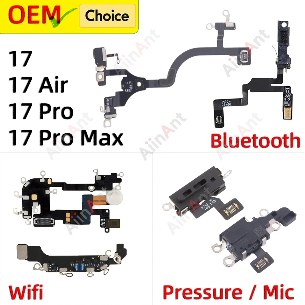 OEM NFC Bluetooth GPS Mobilfunk-Druckmikrofon-Antenne WLAN-Signal WLAN-Flexkabel für iPhone 17 Pro Max Air Ersatzteile