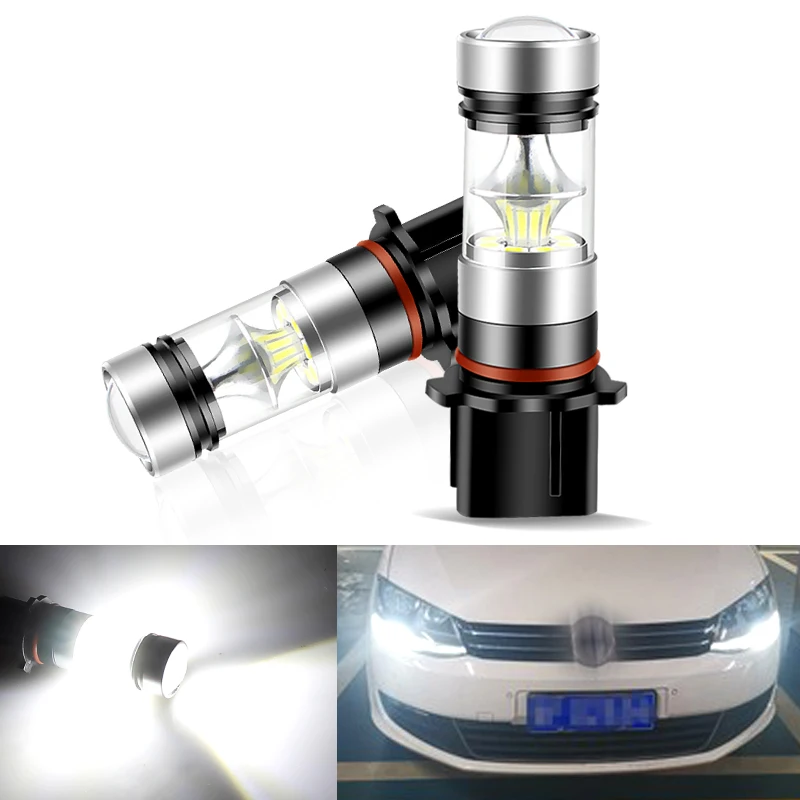 

2PCS P13W Bulb for Audi A4 B8 Q5 for Mazda CX-5 Peugeot 508 PSX26W SP13W SH24W LED Fog Lights Daytime Running Lamp DRL White 12V
