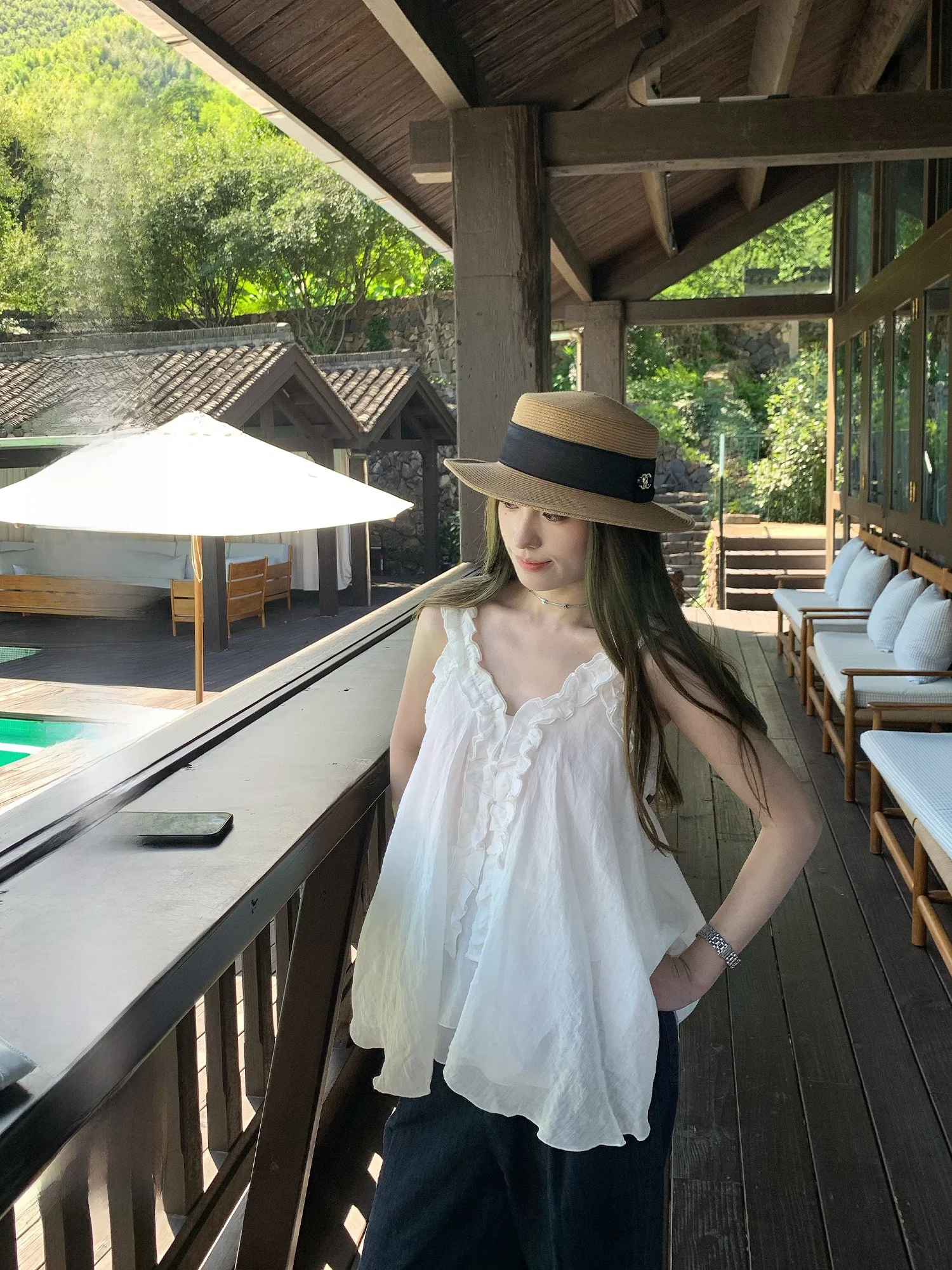 

Женские летние Hhi Juniper Jasmine irt 00% льняные V-Ne Svel Embellied свободного покроя, обычные, тонкие, не тонущие