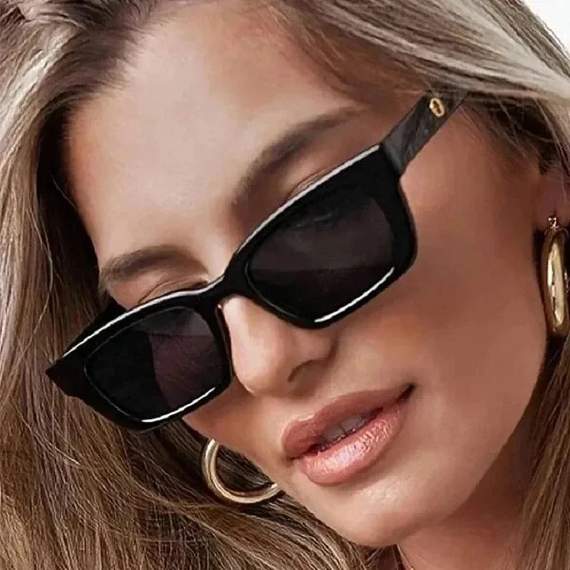 New Women Rectangle Sunglasses Brand Designer Retro Sun Glasses Female Lady Eyeglass Cat Eye Driver Goggles