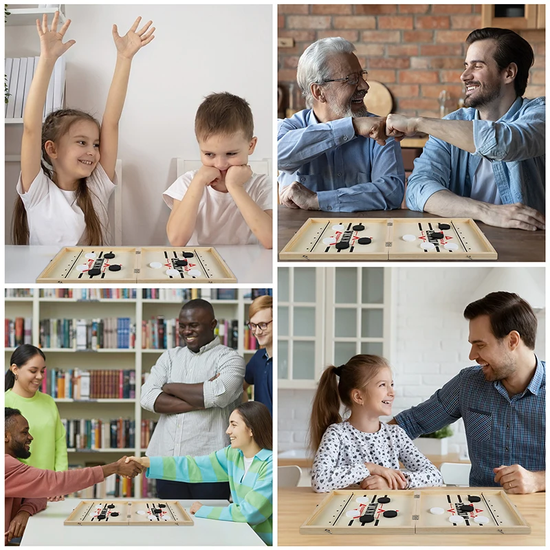 Grandi giochi pieghevoli per biliardino Vincitore Hockey da tavolo Catapulta Scacchi Genitore-figlio Veloce Sling Puck Board Giocattoli per bambini