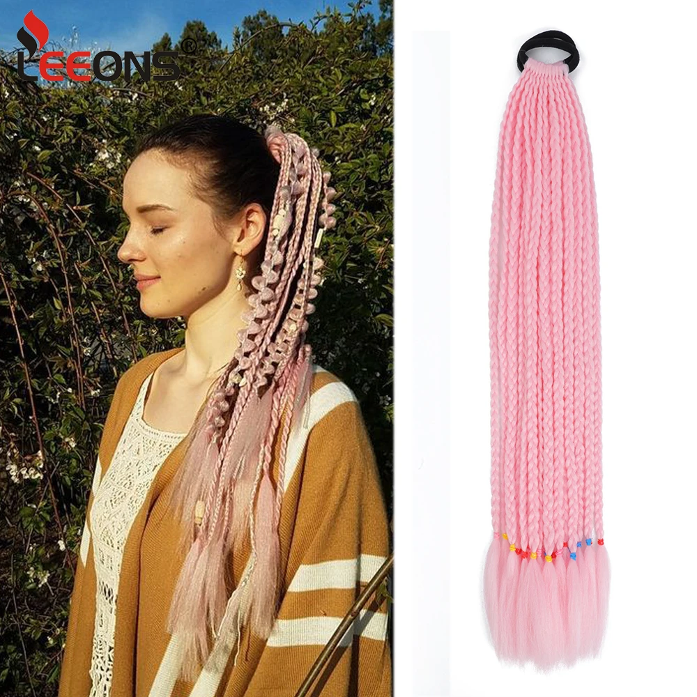 

Gradient Hand Weave Dirty Braided Ponytail Hair Ropes Wigs Women Elastic Hair Band Rubber Band Hair Accessories Headwear 58Cm