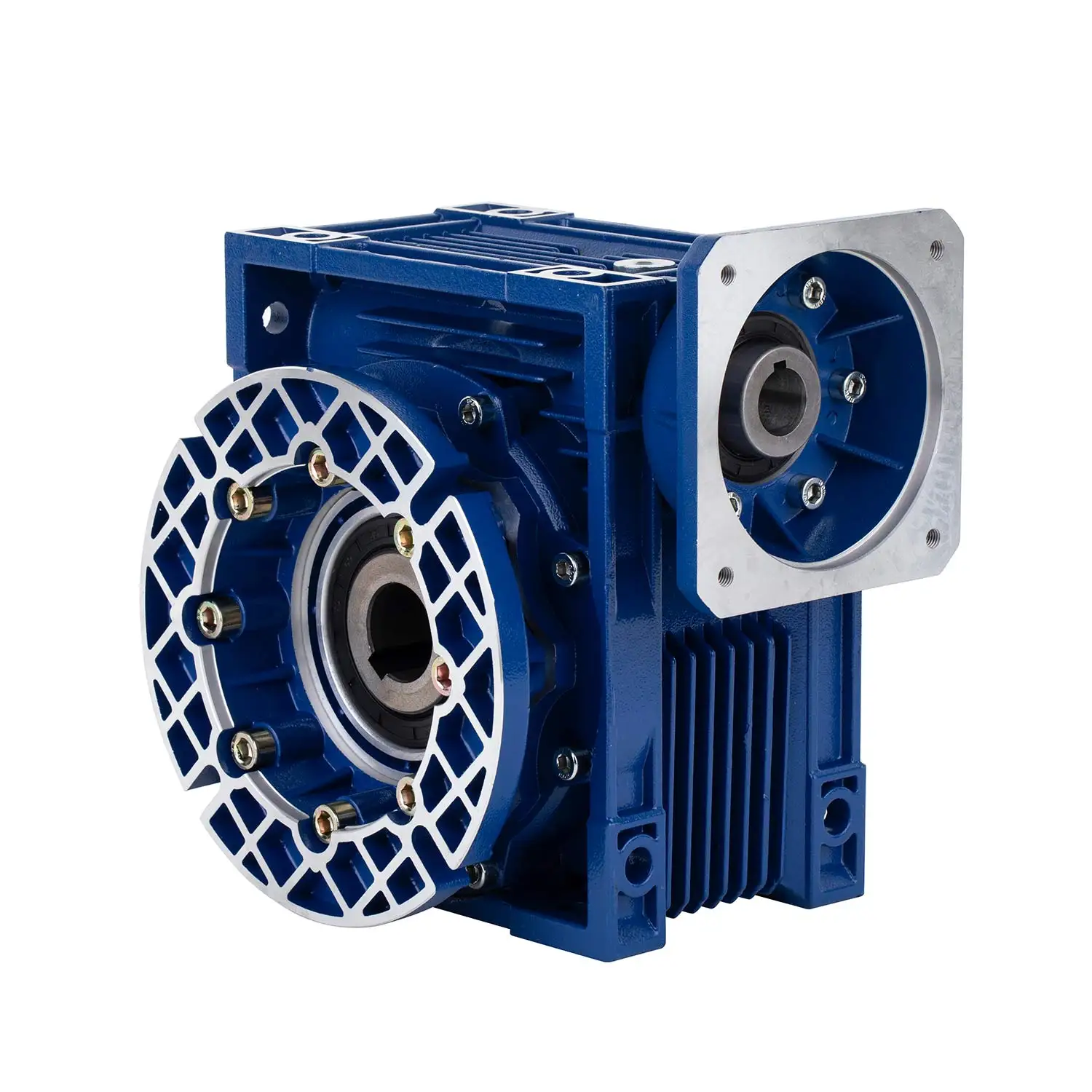 79HotAluminium Alloy RV075 Mechanical Gear Box Worm Gearmotor Blue OEM Gearbox 14~~280rpm Speed Reducers Import Brand/China Bran