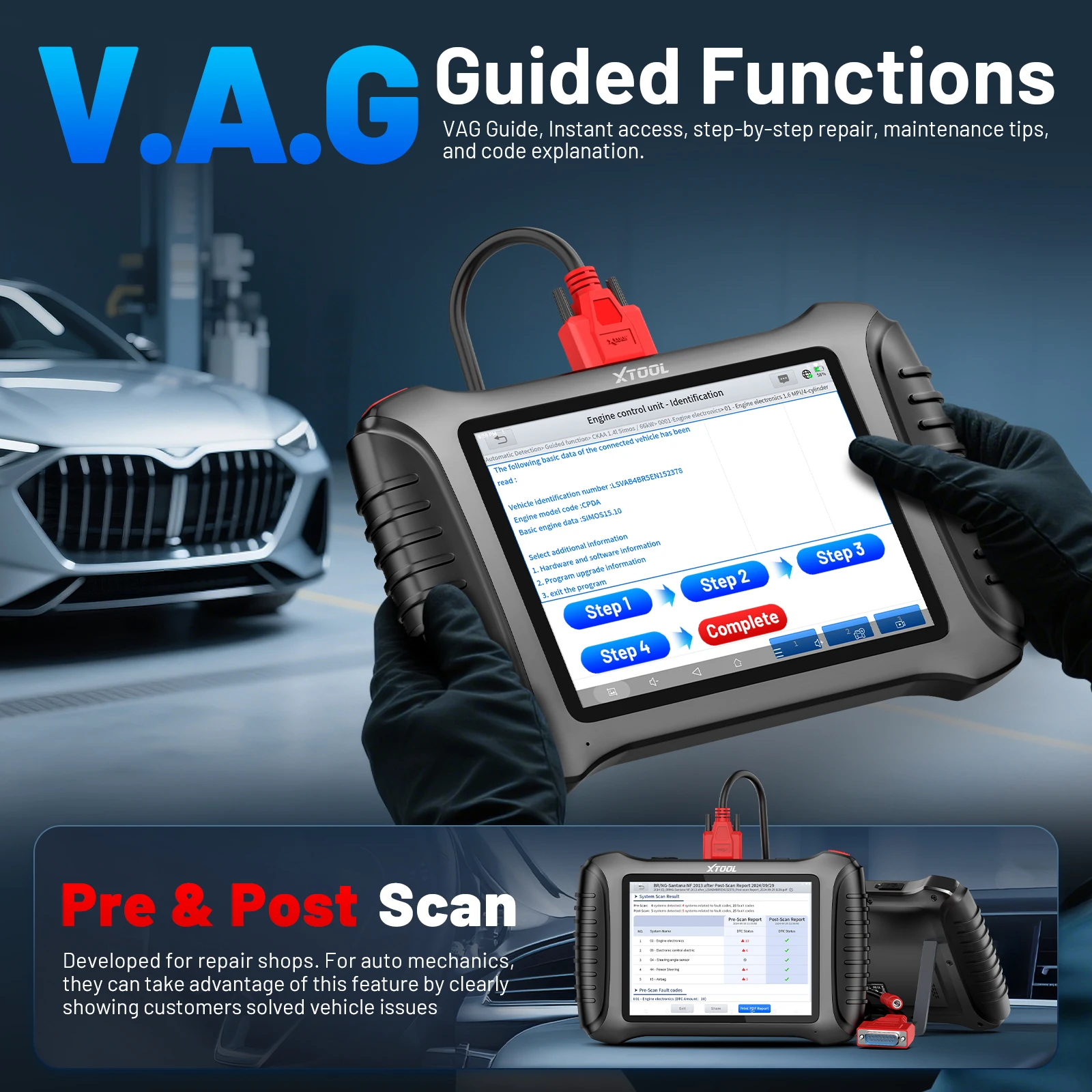 Nowy XTOOL InPlus IP900 Zaawansowany Skaner Samochodowy z Kodowaniem ECU, CAN FD, DOIP, FCA, Diagnostyka Wszystkich Systemów, Ponad 41 Usługi, PK D8S