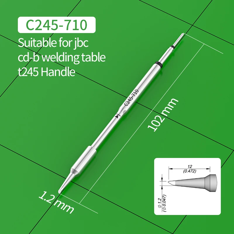 Imagem -06 - Cabeça de Solda com Ponta de Ferro de Solda Olt C245 C245001 C245122 C245710 C245-768 C245-799 C245-938 Compatível com Estação de Solda Jbc