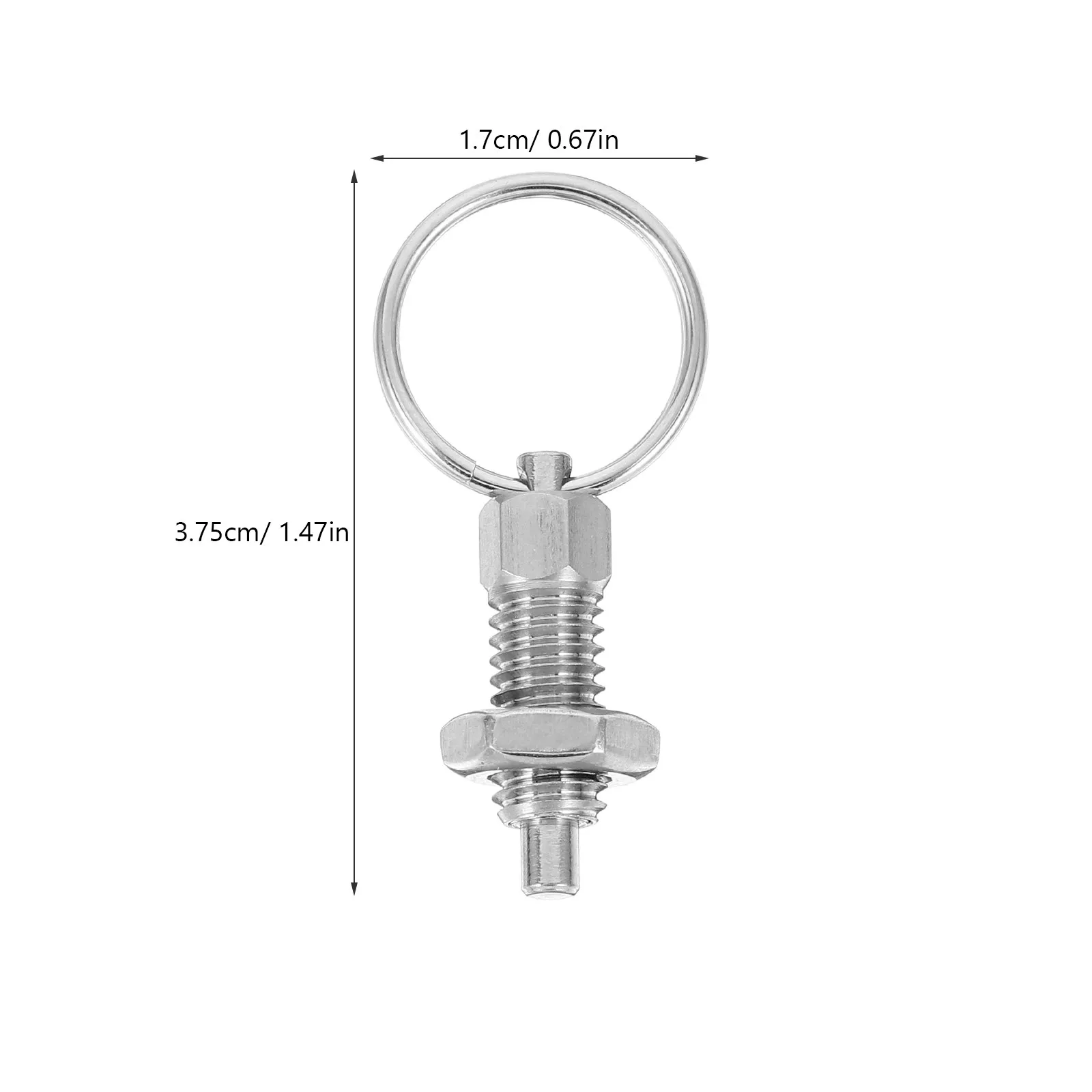 Stainless Steel Self Locking Spring Plunger Pull Pin Positioning Device for Gates Trailers Automotive Equipment Spring Loaded