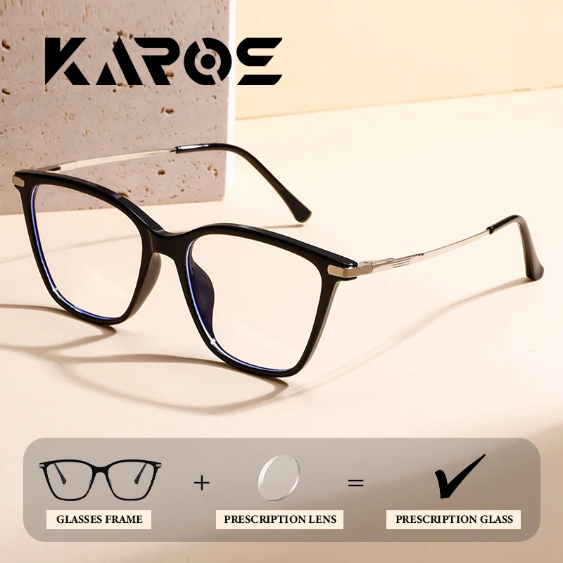 

Men's and Women's Optical Prescription Glasses Blue Light Blocking Reading Glasses TR90 Square Degree Eyeglasses 8428