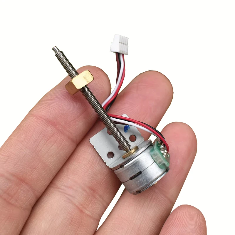 

15BY Mini 15mm 2-Phase 4-Wire Stepper Motor Linear Screw Rod Stepping Motor Copper Nut Moving Block