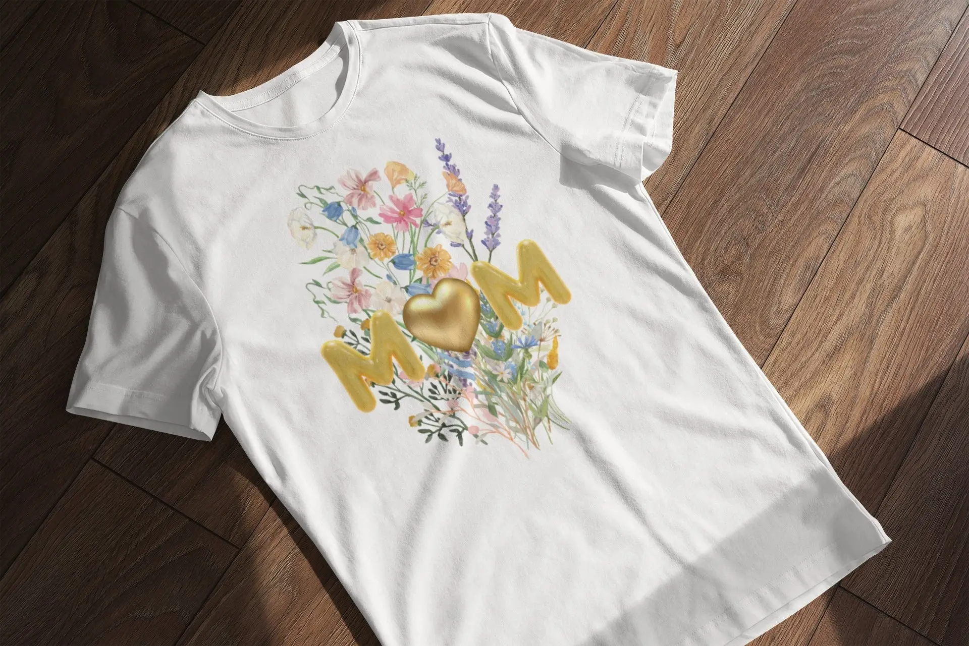 

Футболка для мамы на День Матери с цветами