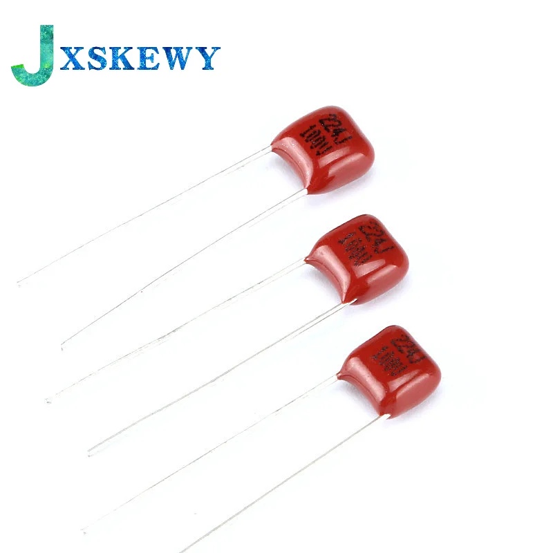 50PCS 100V 101J 102J 103J 104J 105J 222J 223J 472J 473J 0.01UF 0.1uF 1UF 1NF 2.2NF 4.7NF 10NF 100PF P=5MM CBB Capacitors P5