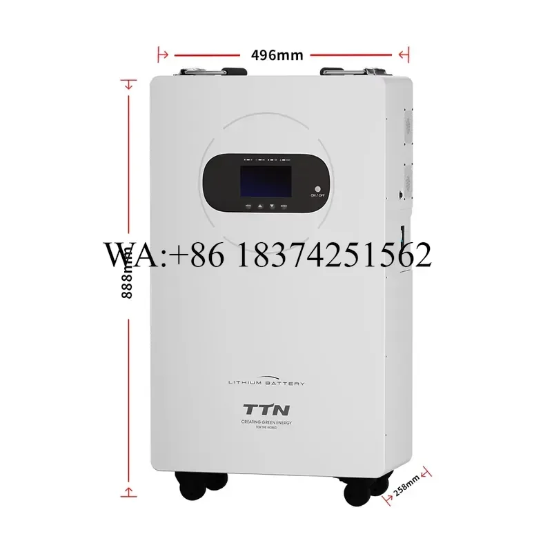 Wmwmnu 10-20kW 8.2kWh All-in-One Solar Energy Storage System with LiFePO4 Battery 120A MPPT Charger Hybrid Grid Emergency